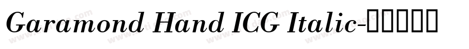 Garamond Hand ICG Italic字体转换